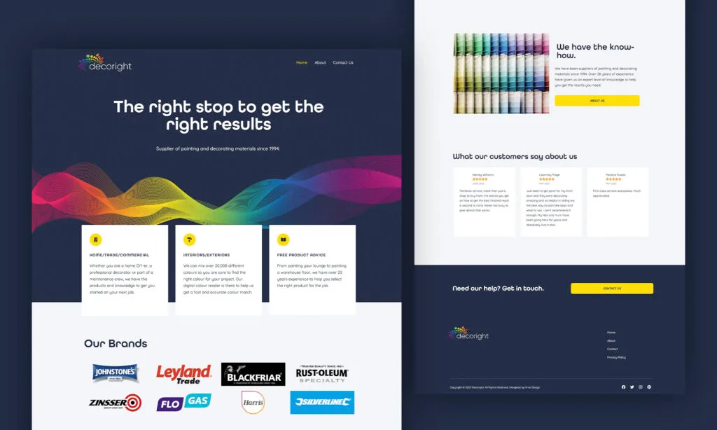Decoright homepage