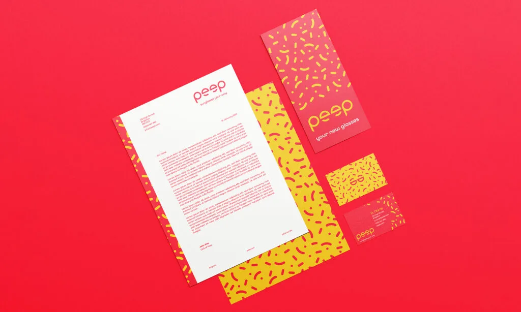 Branded stationery for Peep
