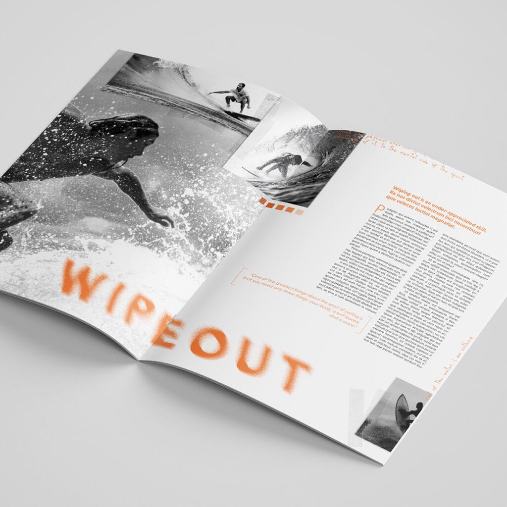Wipeout magazine spread